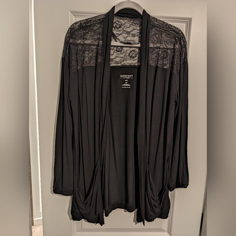 Torrid Lace Tunic Cardigan